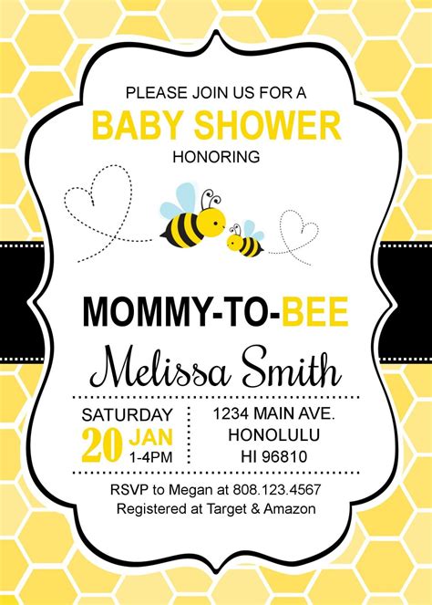 Free Printable Bumble Bee Baby Shower Printables